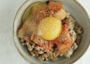 キムチ納豆卵かけご飯